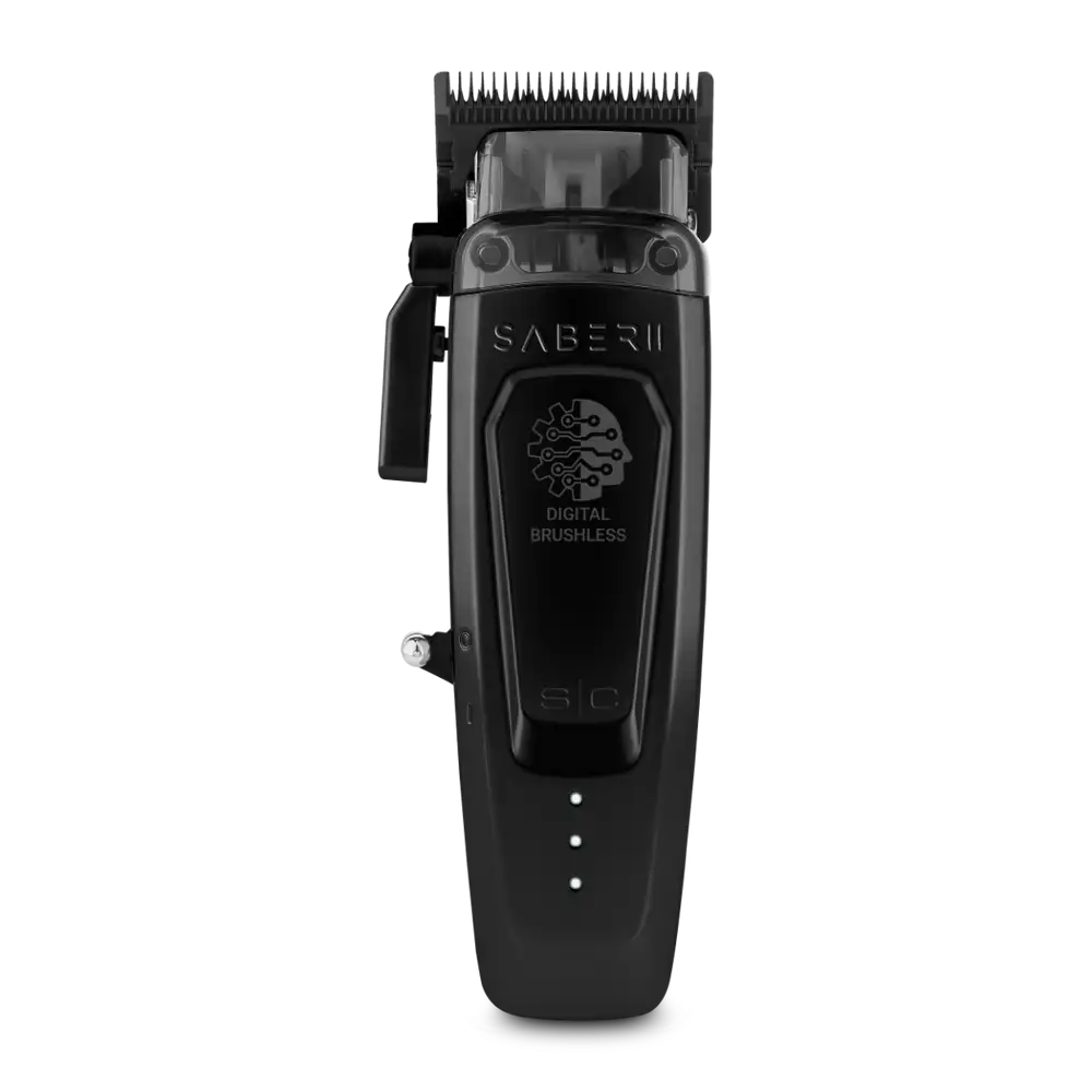 SABER 2 CLIPPER - PROFESSIONAL CORDLESS MODULAR HAIR CLIPPER WITH HIGH-TORQUE DIGITAL BRUSHLESS MOTOR IN BLACK