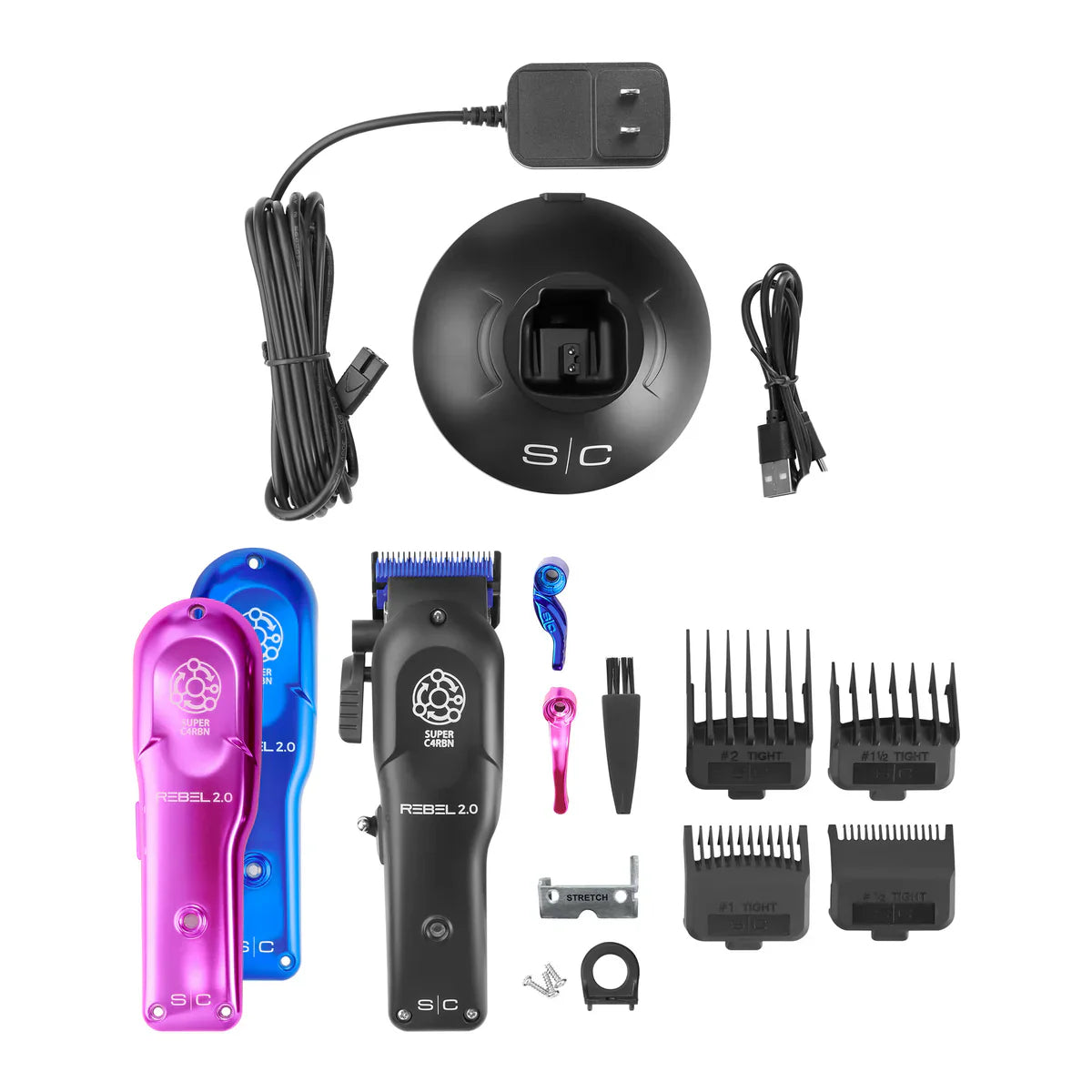 StyleCraft Rebel 2.0 Professional Cordless Hair Clipper w/ Super C4RBN Motor (SC601M)