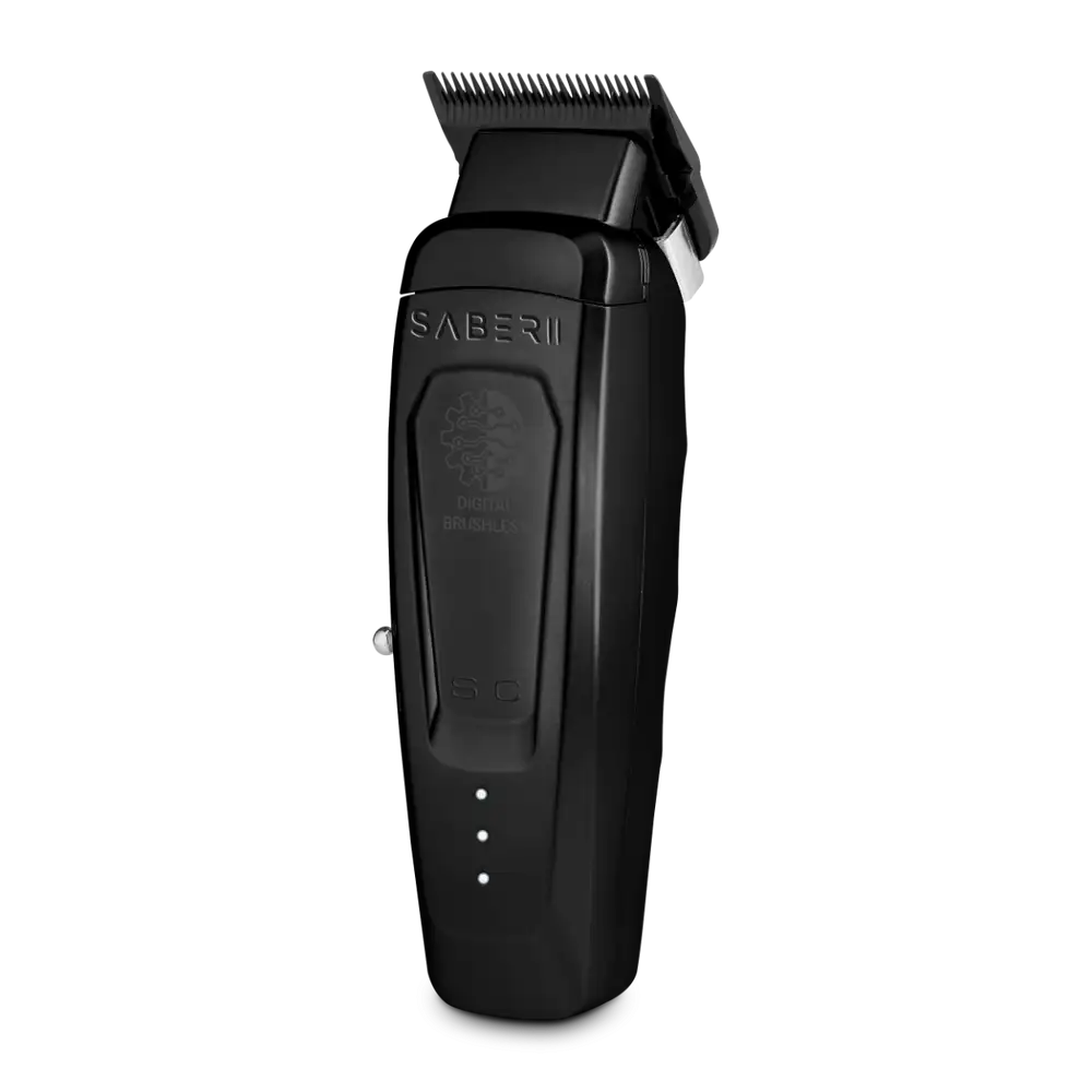 SABER 2 CLIPPER - PROFESSIONAL CORDLESS MODULAR HAIR CLIPPER WITH HIGH-TORQUE DIGITAL BRUSHLESS MOTOR IN BLACK
