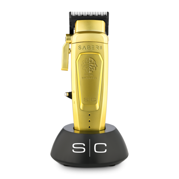 SABER 2 CLIPPER - PROFESSIONAL CORDLESS MODULAR HAIR CLIPPER WITH HIGH-TORQUE DIGITAL BRUSHLESS MOTOR IN GOLD