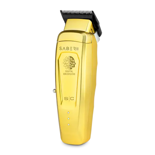 SABER 2 CLIPPER - PROFESSIONAL CORDLESS MODULAR HAIR CLIPPER WITH HIGH-TORQUE DIGITAL BRUSHLESS MOTOR IN GOLD